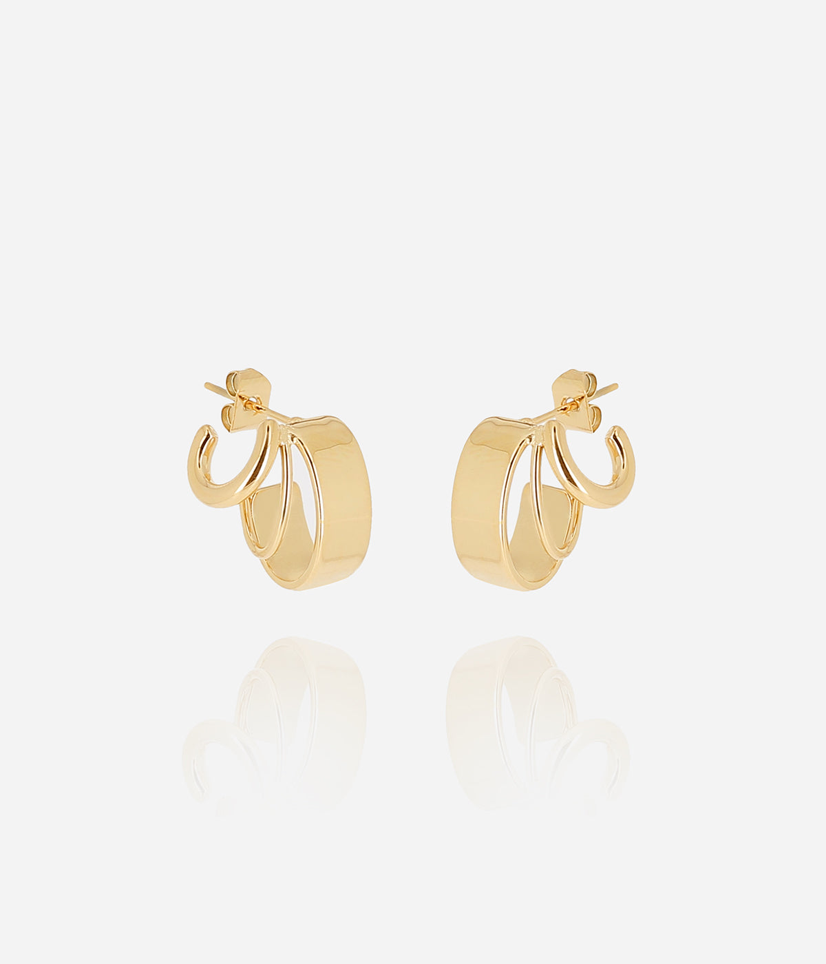 Boucles d'oreilles Deva (Acier doré)