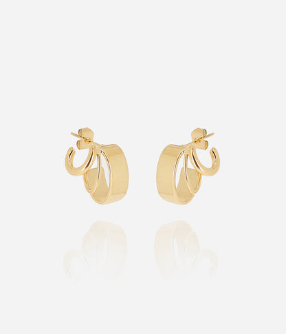 Boucles d'oreilles Deva (Acier doré)