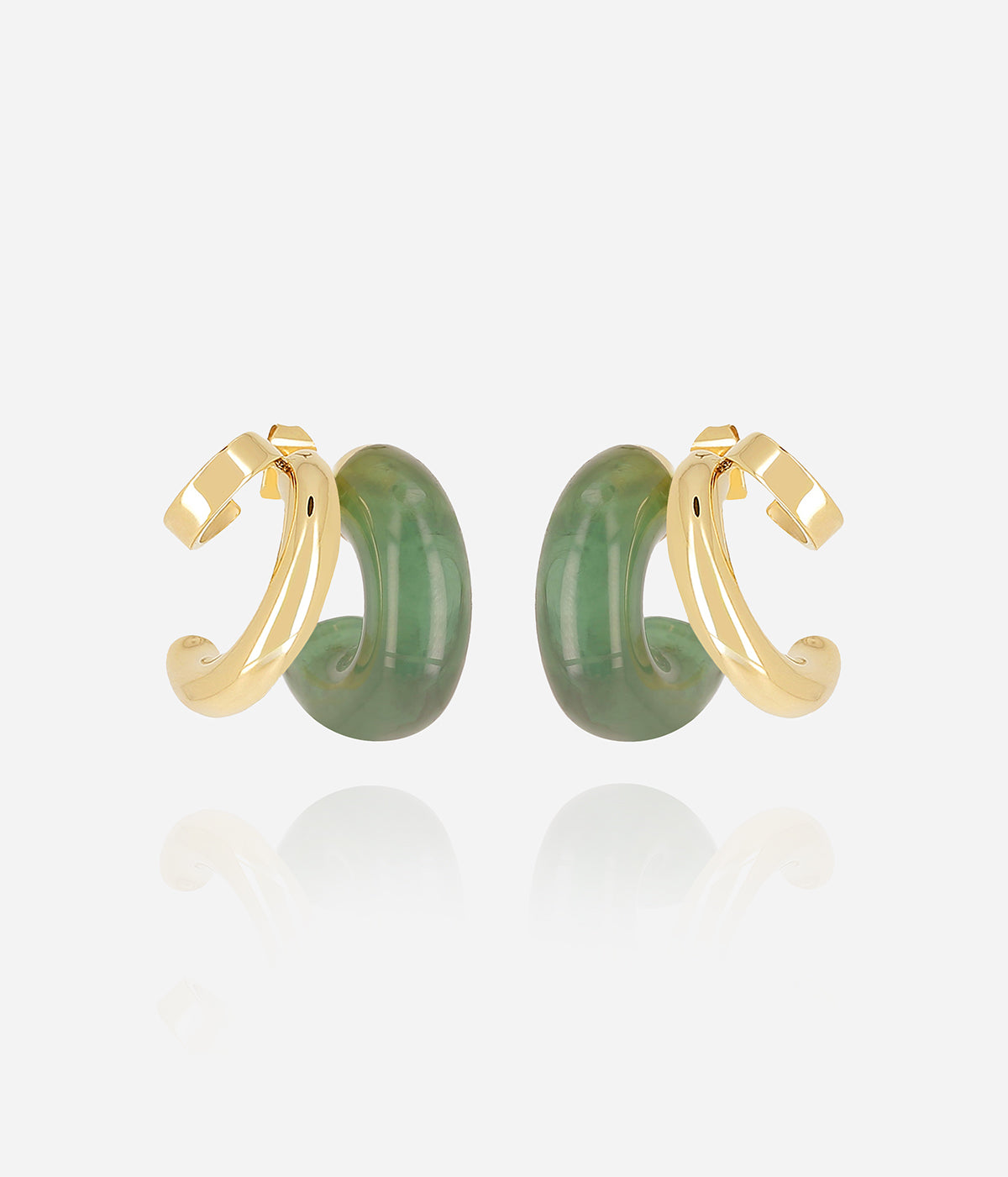 Boucles d'oreilles Luciana (Acier doré)