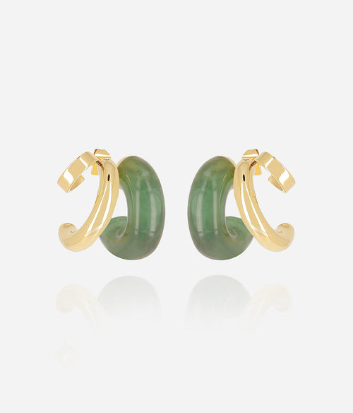 Boucles d'oreilles Luciana (Acier doré)