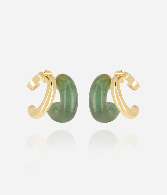 Boucles d'oreilles Luciana (Acier doré)