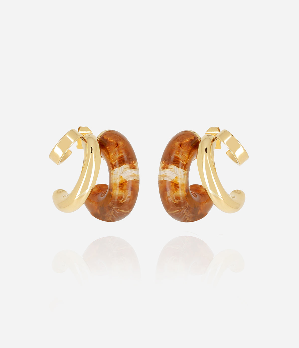 Boucles d'oreilles Luciana (Acier doré)