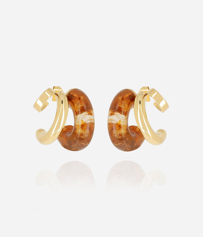 Boucles d'oreilles Luciana (Acier doré)