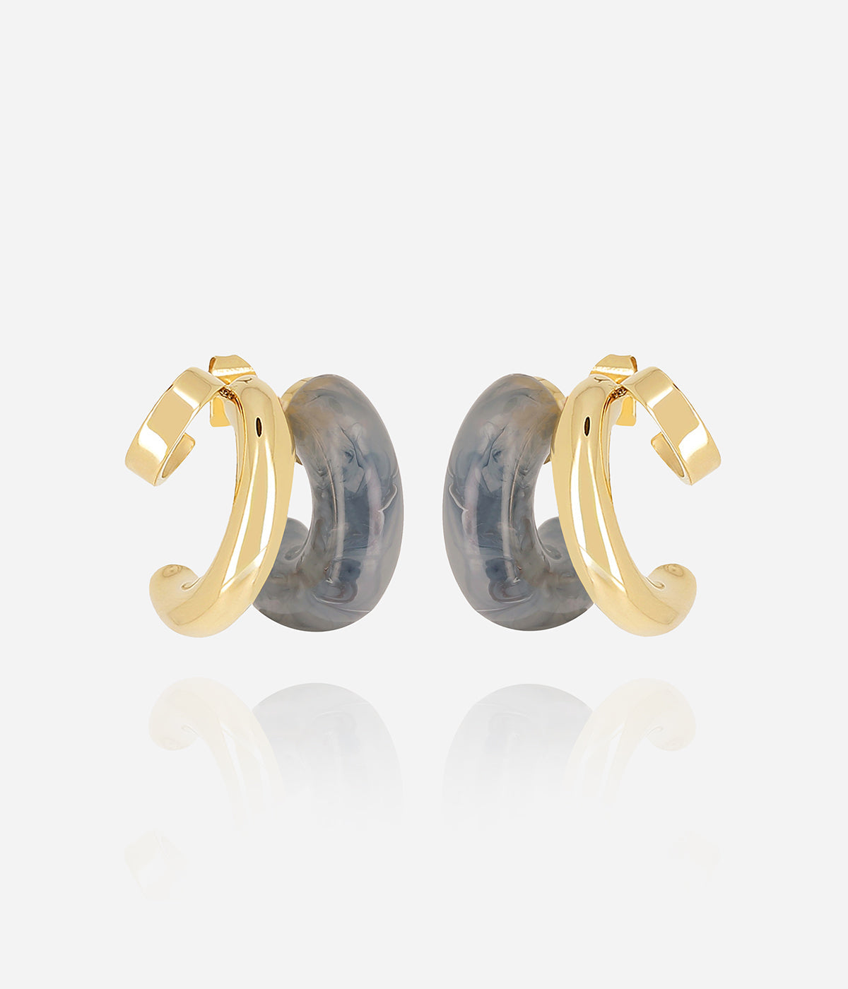 Boucles d'oreilles Luciana (Acier doré)
