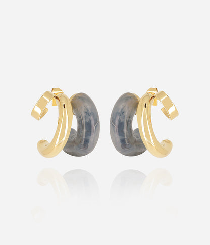 Boucles d'oreilles Luciana (Acier doré)