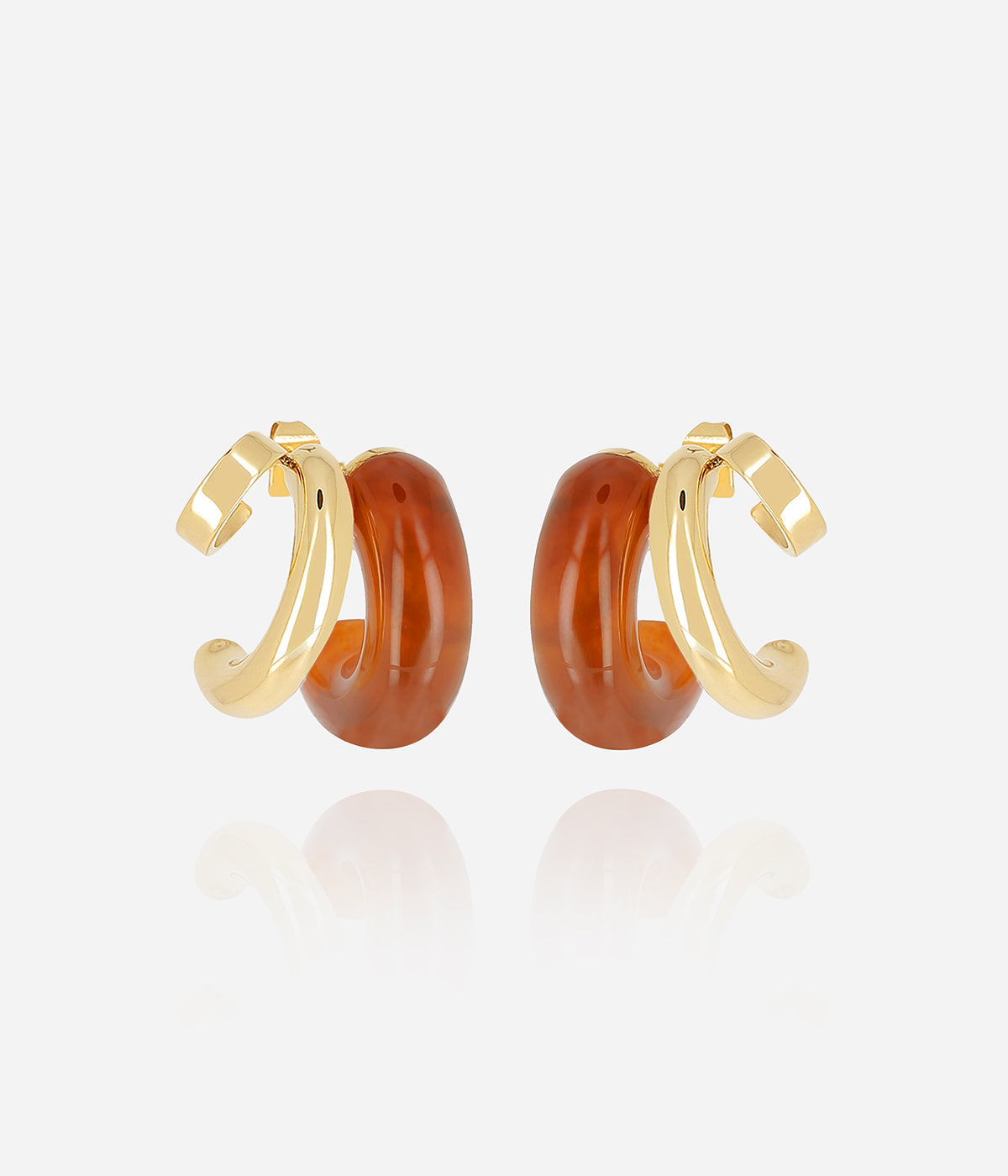 Boucles d'oreilles Luciana (Acier doré)