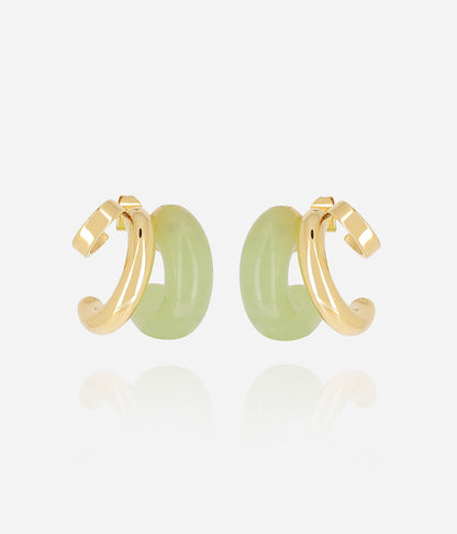 Boucles d'oreilles Luciana (Acier doré)