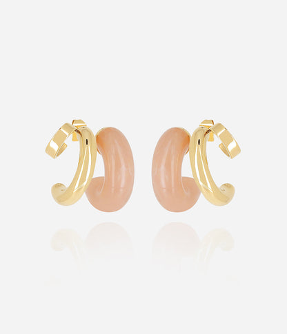 Boucles d'oreilles Luciana (Acier doré)