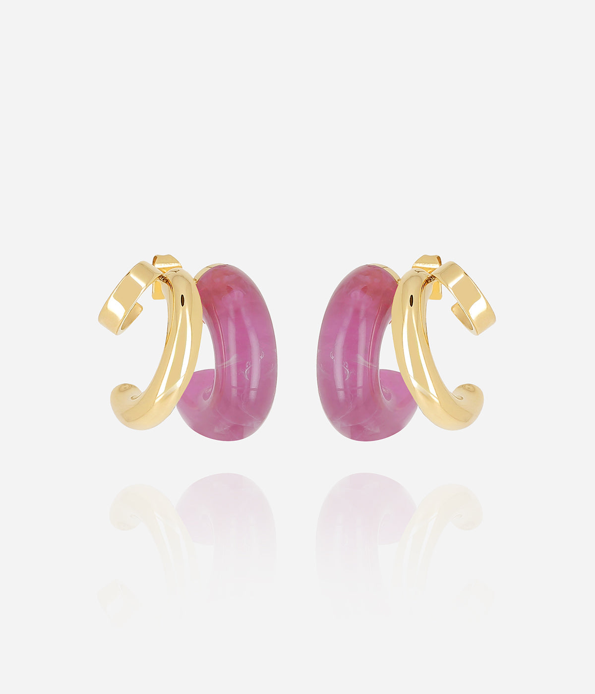 Boucles d'oreilles Luciana (Acier doré)