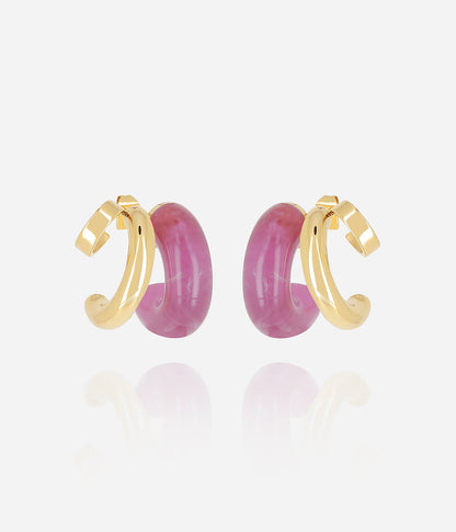 Boucles d'oreilles Luciana (Acier doré)