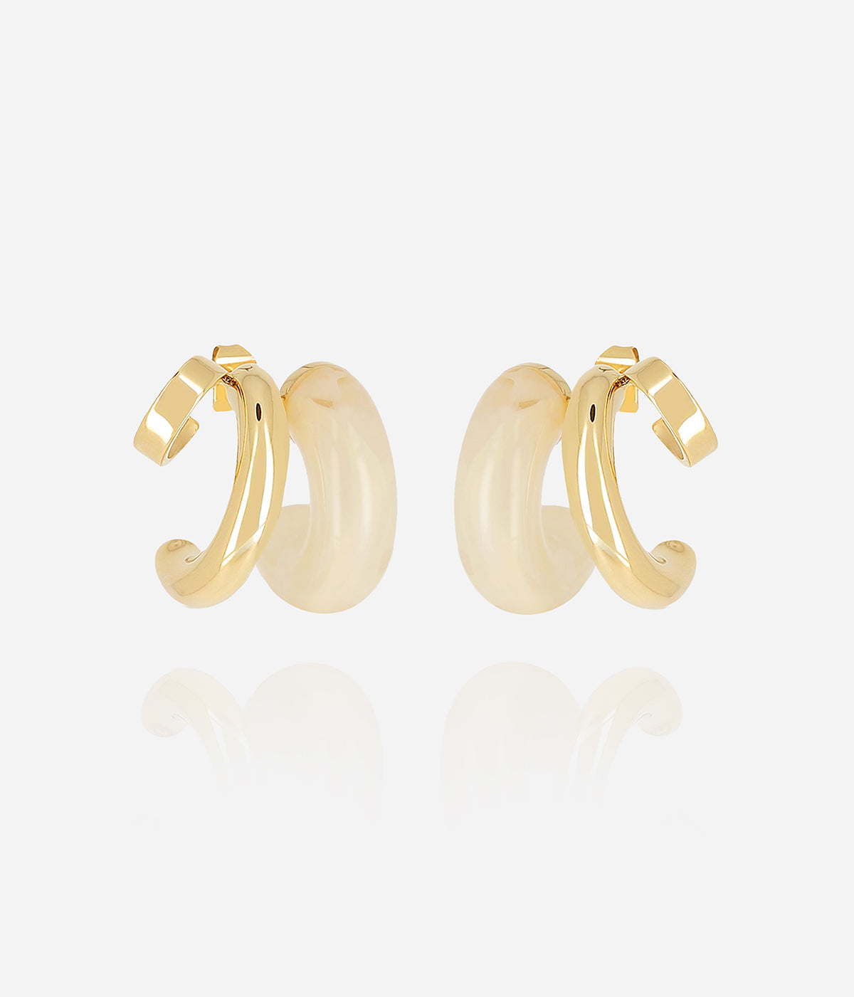 Boucles d'oreilles Luciana (Acier doré)