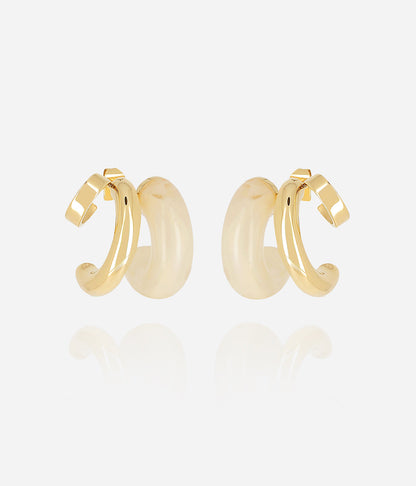 Boucles d'oreilles Luciana (Acier doré)
