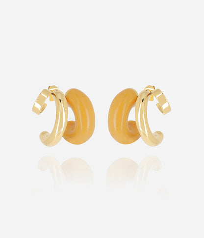 Boucles d'oreilles Luciana (Acier doré)