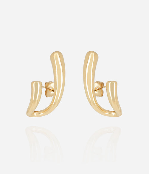 Boucles d'oreilles Ander (Acier doré)