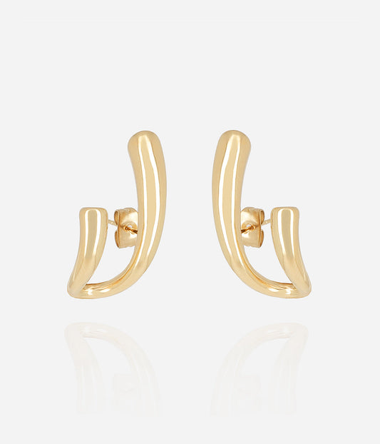Boucles d'oreilles Ander (Acier doré)