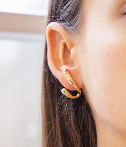 Boucles d'oreilles Ander (Acier doré)