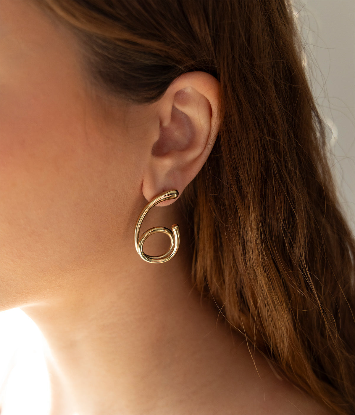 Boucles d'oreilles Elpi (Acier doré)