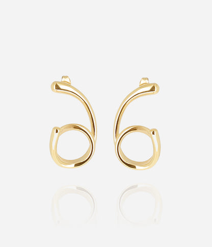 Boucles d'oreilles Elpi (Acier doré)
