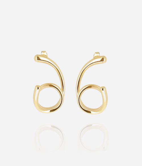 Boucles d'oreilles Elpi (Acier doré)