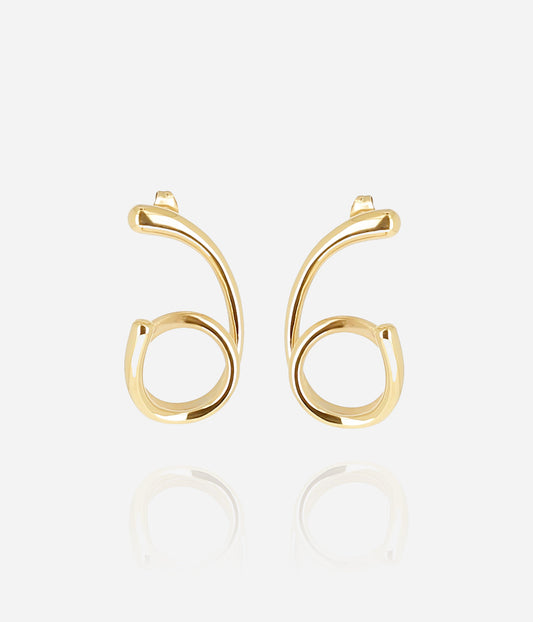 Boucles d'oreilles Elpi (Acier doré)