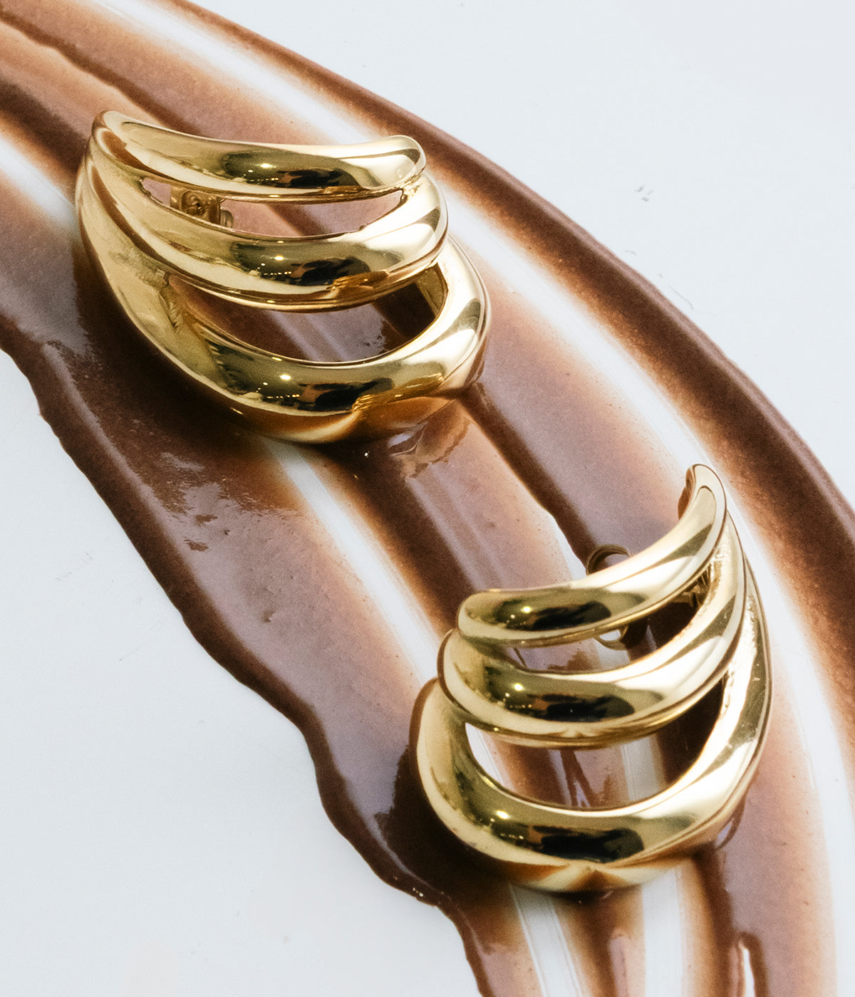 Boucles d'oreilles Telma (Acier doré)