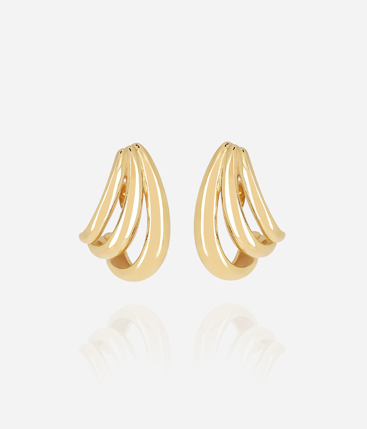 Boucles d'oreilles Telma (Acier doré)