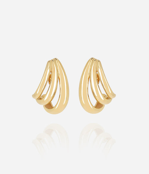 Boucles d'oreilles Telma (Acier doré)