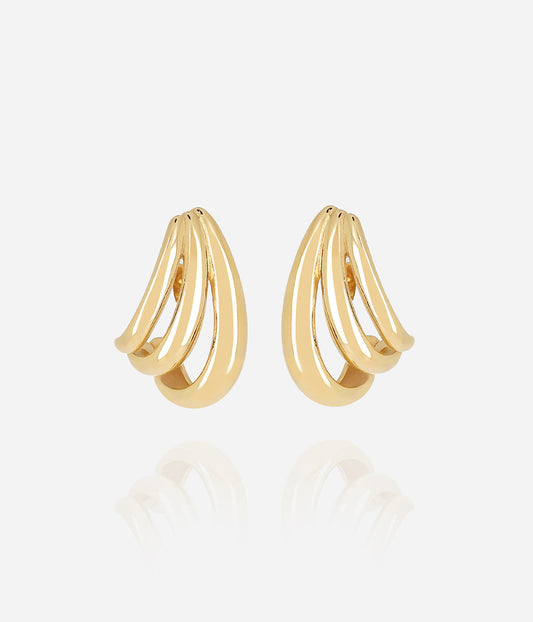 Boucles d'oreilles Telma (Acier doré)