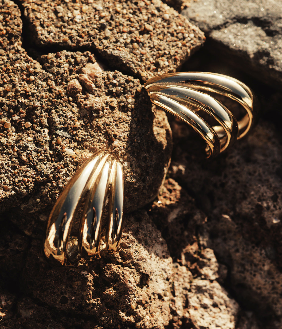 Boucles d'oreilles Telma (Acier doré)