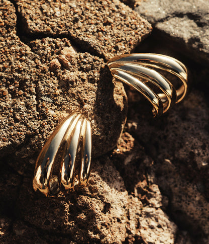Boucles d'oreilles Telma (Acier doré)