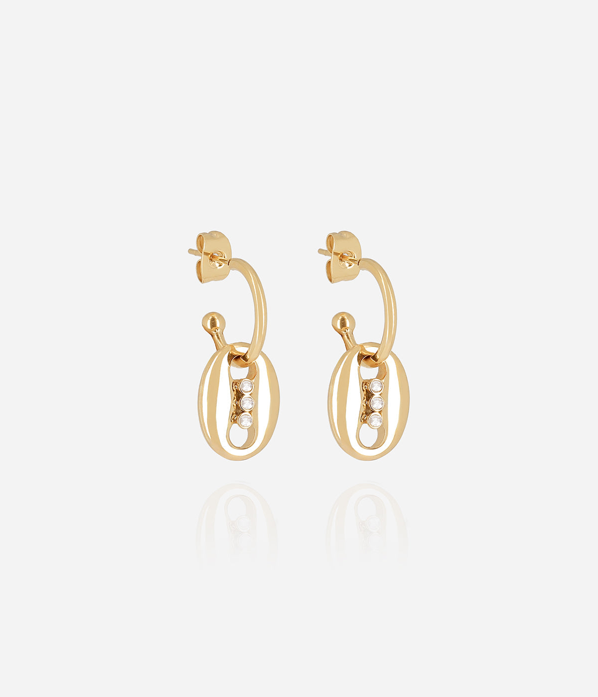 Boucles d'oreilles Otto (Acier doré)