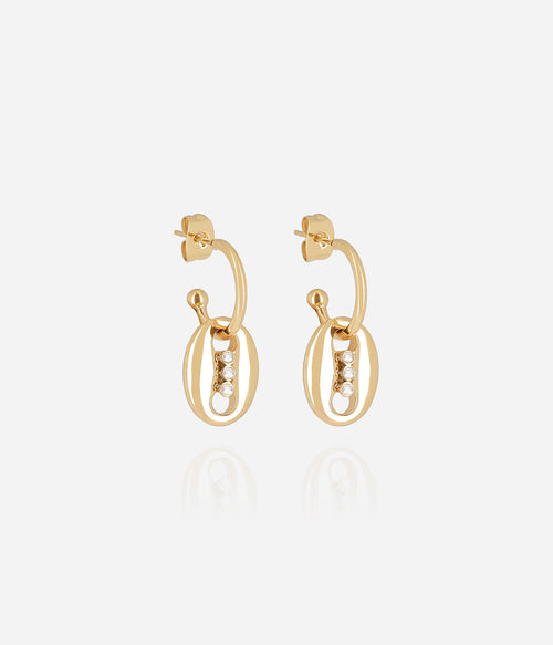 Boucles d'oreilles Otto (Acier doré)
