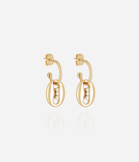Boucles d'oreilles Otto (Acier doré)