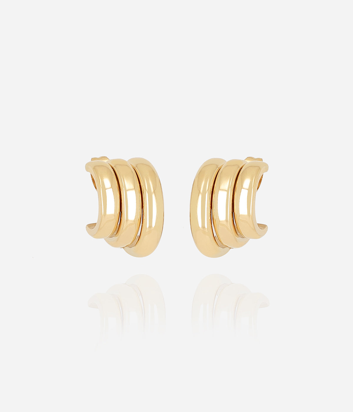 Boucles d'oreilles Ermina (Acier doré)