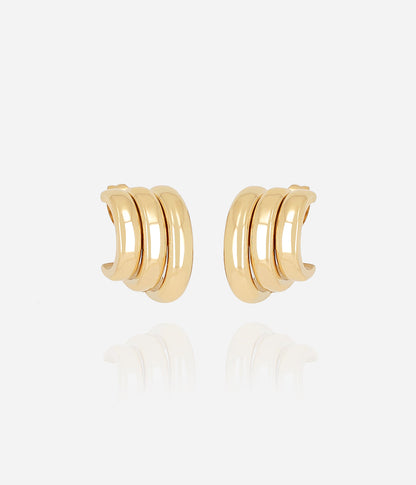 Boucles d'oreilles Ermina (Acier doré)