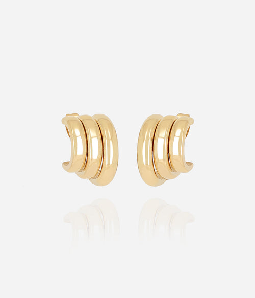 Boucles d'oreilles Ermina (Acier doré)