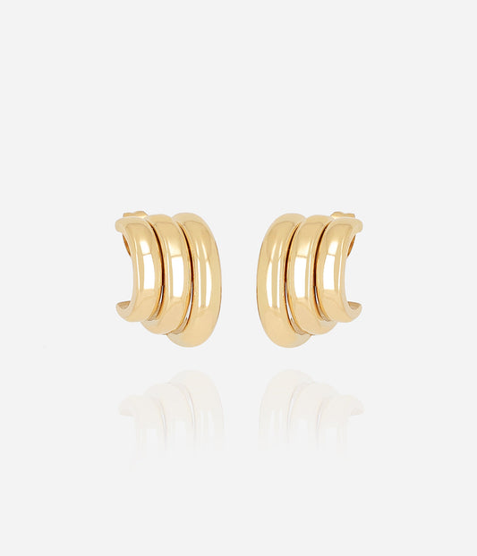 Boucles d'oreilles Ermina (Acier doré)