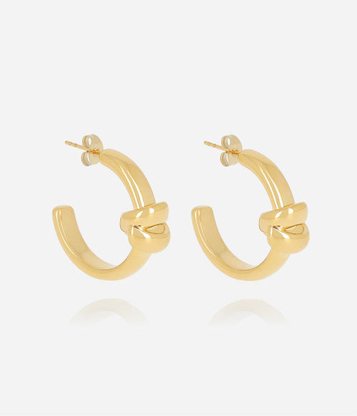 Boucles d'oreilles Theope (Acier doré)