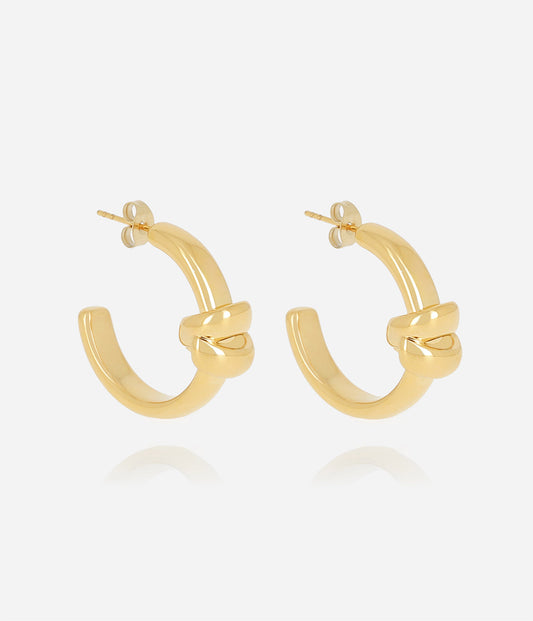 Boucles d'oreilles Theope (Acier doré)