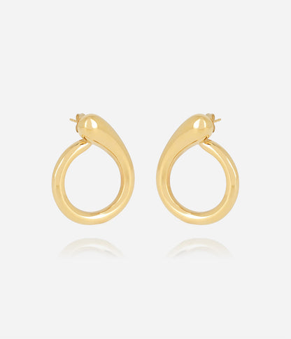 Boucles d'oreilles Malia (Acier doré)