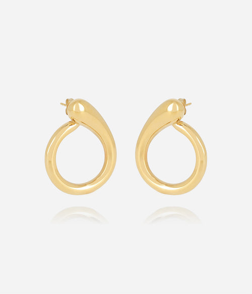 Boucles d'oreilles Malia (Acier doré)