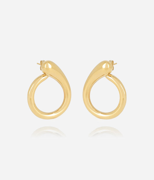 Boucles d'oreilles Malia (Acier doré)