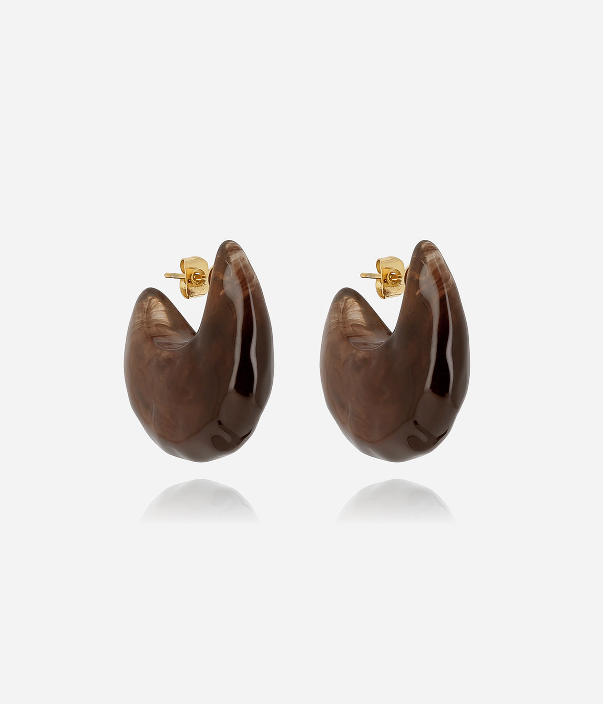 Boucles d'oreilles Manae (Acier doré)