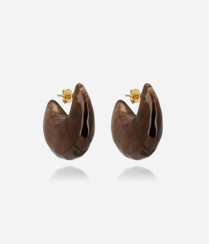 Boucles d'oreilles Manae (Acier doré)