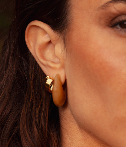 Boucles d'oreilles Manae (Acier doré)