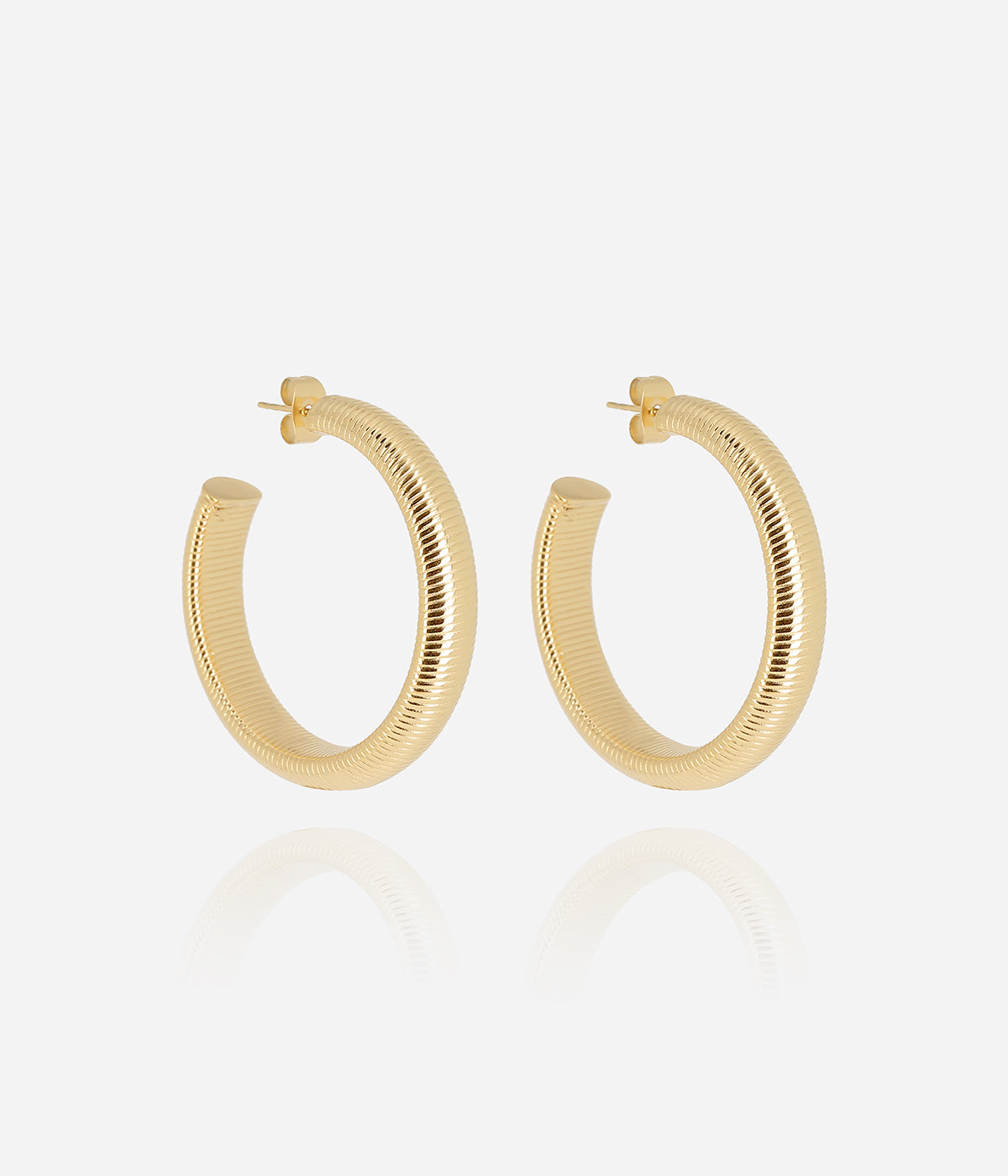 Boucles d'oreilles Itach (Acier doré)