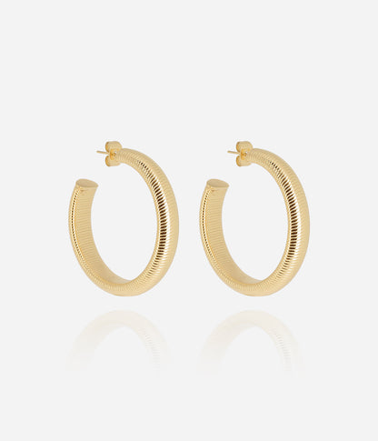 Boucles d'oreilles Itach (Acier doré)