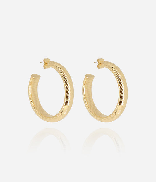 Boucles d'oreilles Itach (Acier doré)