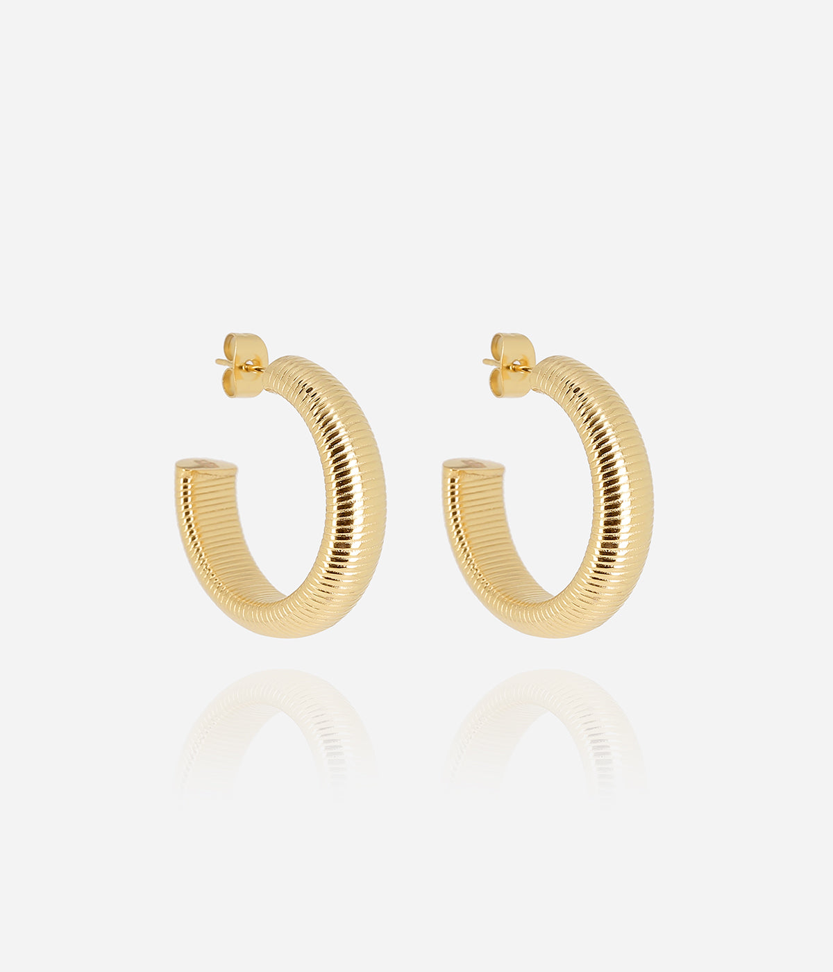 Boucles d'oreilles Kaneko (Acier doré)