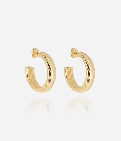 Boucles d'oreilles Kaneko (Acier doré)